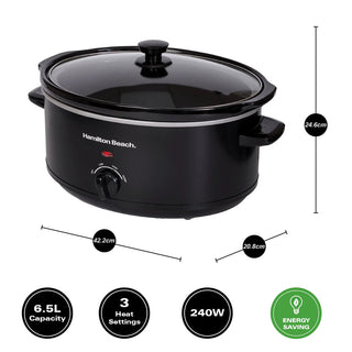 The Family Favourite 6.5L Slow Cooker - Black
