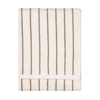 Hebden Narrow Stripe Bath Sheet Mole