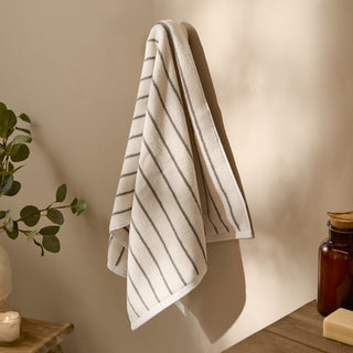 Hebden Narrow Stripe Bath Towel Mole