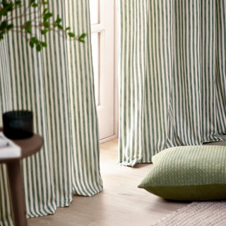 Hebden Stripe Forest Curtains 168x183cm