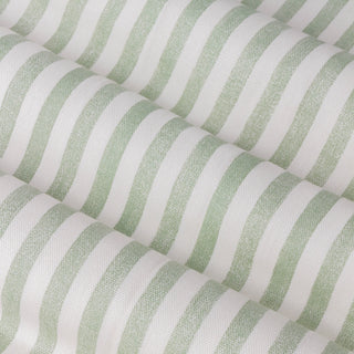 Hebden Striped Lined Eyelet Curtains Eucalyptus 168 x 183cm