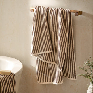 Hebden Stripe Chocolate Bath Towel