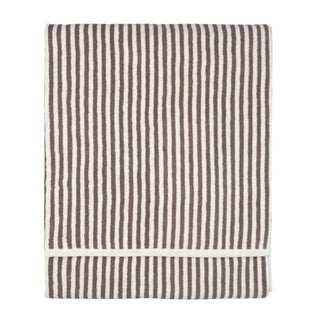 Hebden Stripe Chocolate Bath Sheet