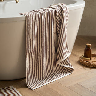 Hebden Stripe Chocolate Bath Towel