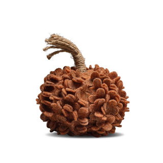 Rustic Felt Burnt Orange Pumpkin