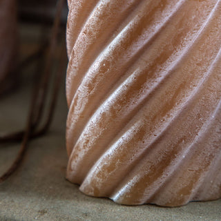 Vanilla Medium Pillar Candle Twist- Amber
