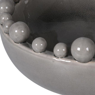 Decorative Grey Bobble Edged Bowl