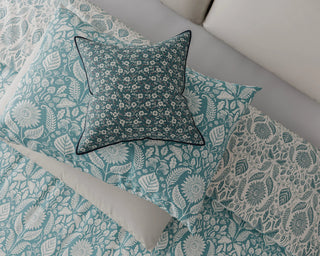 Sunflowers King Cover Set Teal