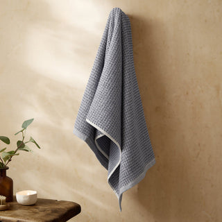 Hebden Textured Waffle Bath Sheet Denim Blue