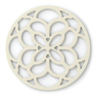 Cream Silicone Heritage Circular Trivet
