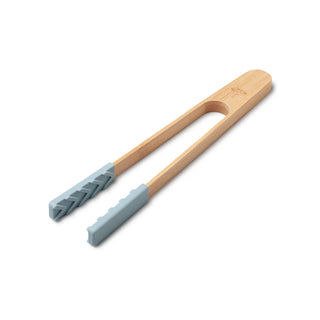 Duck Egg Bamboo Tongs with Silicone Ends