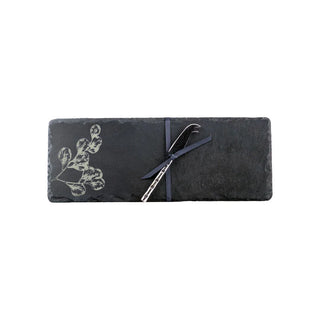 Flora Single Mini Slate Cheese Board & Knife