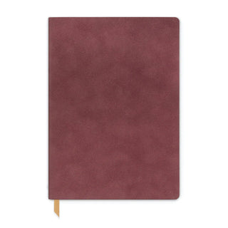 Vegan Suede Leather Journal - Burgundy