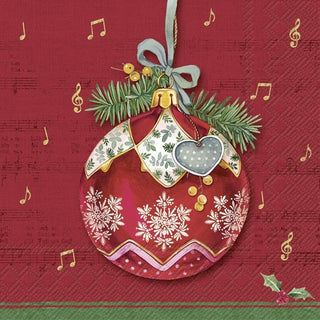 Christmas Bauble Red Lunch Napkins