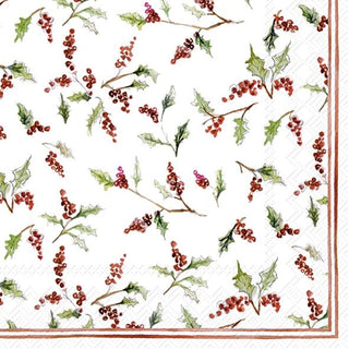 Christmas Ilex Berries Lunch Napkins