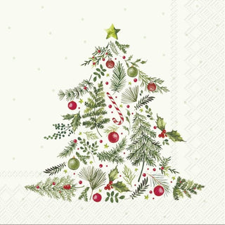 Christmas Branches Tree L.Gr Lunch Napkins