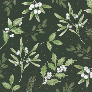 Branches Of Harmony Dark Green Lunch Napkins