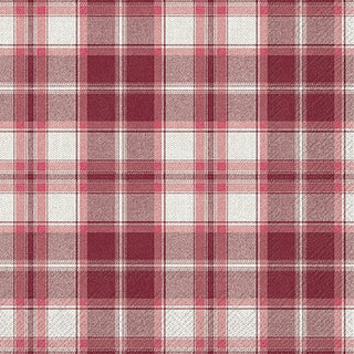 Check Red Lunch Napkins
