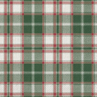 Check Green Red Lunch Napkins