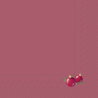 Tiny Christmas Bauble Bordeaux Lunch Napkins