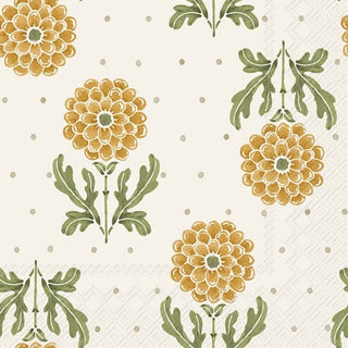 Simple Flower Yellow Lunch Napkins