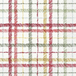 Frosty Plaid Lunch Napkins