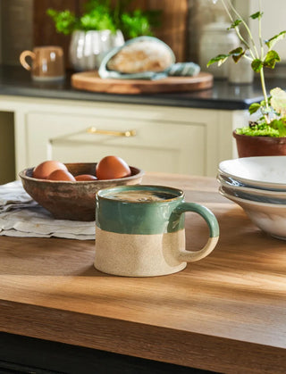 Bladon Half Glazed Mugs Set of 2 Rosemary