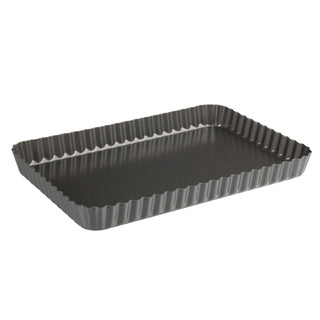 Luxe Loose Base Fluted Quiche Tin Rectangular 31cm