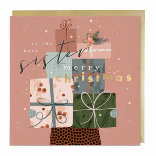 Best Sister Luxury Christmas Card