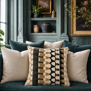 Studio Geo Ninepins Cream Cushion