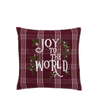 Heritage Joy To The World Cushion Merlot