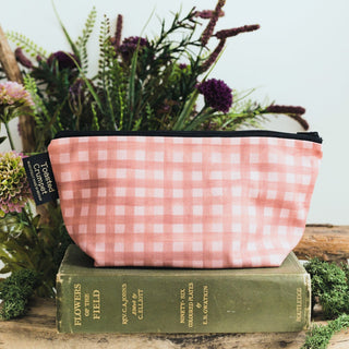 Heather Blush Check Makeup Bag