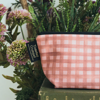 Heather Blush Check Makeup Bag