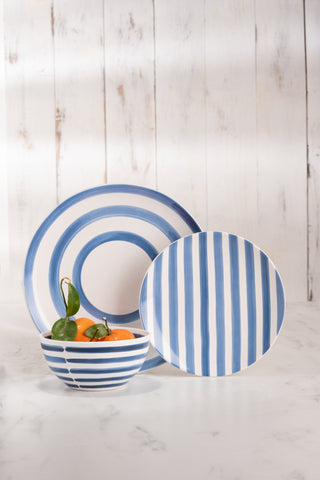At Home 12 Piece Dinner Set Blue