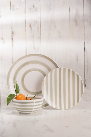 At Home 12 Piece Dinner Set Grey