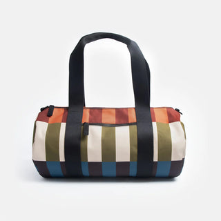 Retro Stripe Duffel Gym Bag