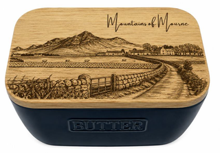 Mountains of Mourne Slieve Binnian Blue Butter Dish