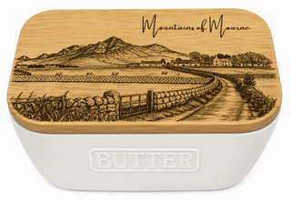Mountains of Mourne Slieve Binnian White Butter Dish