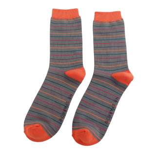 Thin Stripes Grey Socks