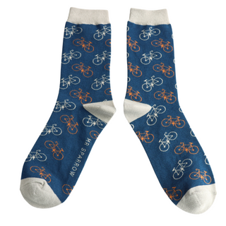 Little Bikes Navy Socks