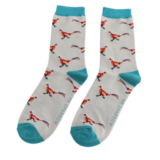 Pheasants Silver Socks