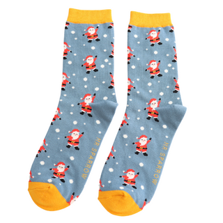 Jolly Santa Denim Socks