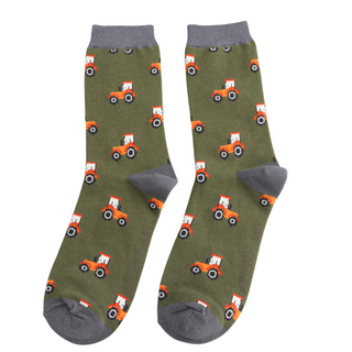 Tractor Olive Socks