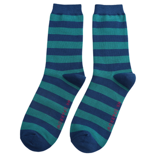 Simple Stripes Teal Socks
