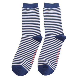 Simple Stripe Navy Socks