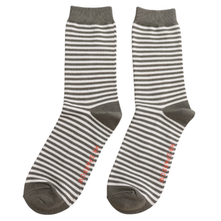 Simple Stripe Olive Socks