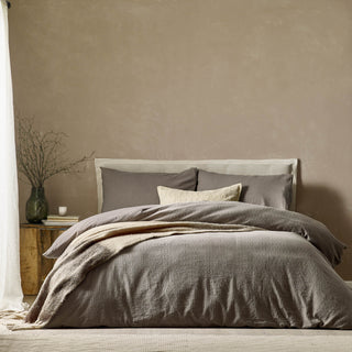 Malton Stripe Single Duvet Set Mole