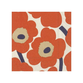 Marimekko Unikko Terracotta Lunch Napkins