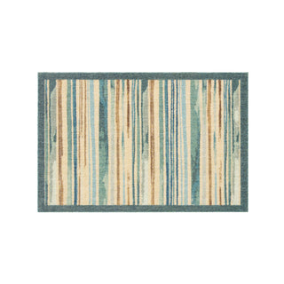 Watercolour Green Blue Print Door Mat