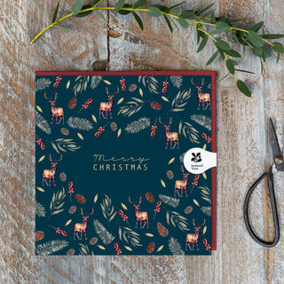 Merry Christmas (Stag Noir) Card